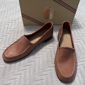 Vintage Evans brown leather driving loafers size 10.5